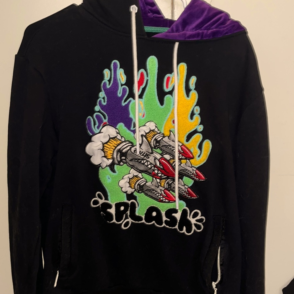 BKYS Splash Hoodie with velvet hood